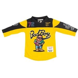Headgear Classic Yellow/Black Bad Boy Biggie Smalls Hockey Jersey-Men's New.